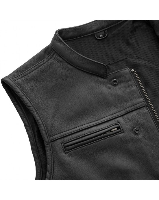 Men's Motorcycle Leather Vest