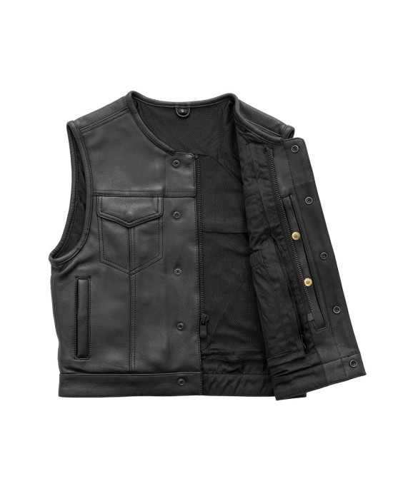 Men's Motorcycle Leather Vest