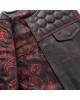 Men's Club Style Leather Vest - Red