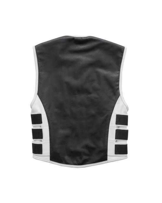 Men's Swat Style Motorcycle Leather Vest