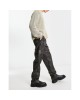 relaxed cargo trousers in washed leather look