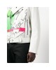 graphic-print leather jacket