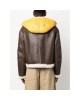 vogue zip-fastening shearling-trim jacket