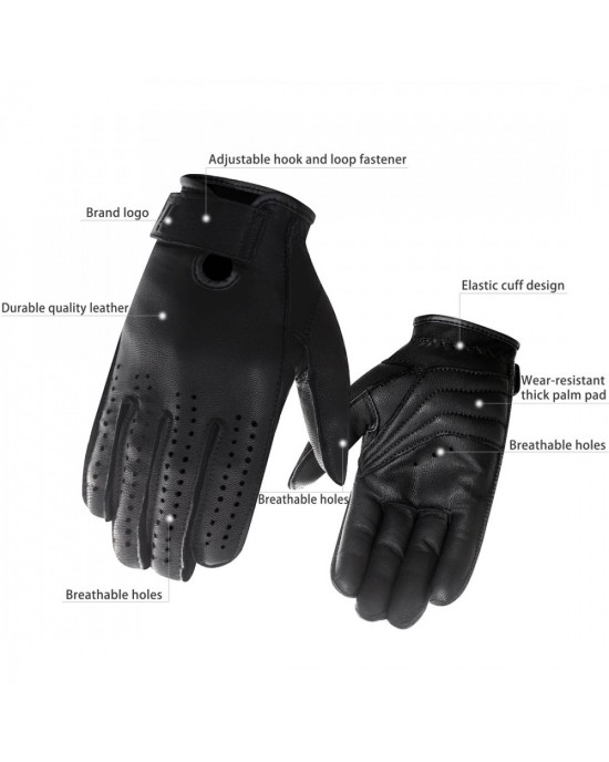 Breathable Leather Driving Gloves