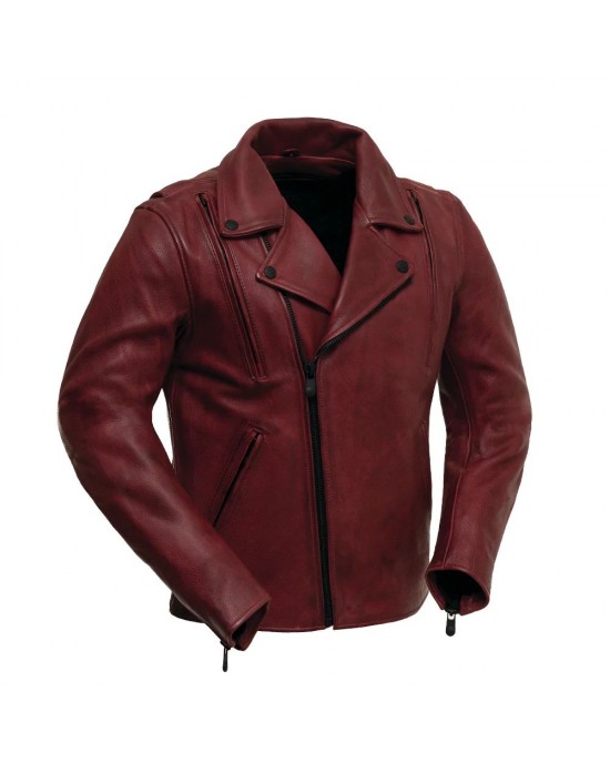 Night Rider - Men's Motorcycle Leather Jacket