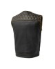 Men's Club Style Leather Vest - Gold