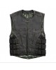 Men's Leather Swat Style Motorcycle Vest