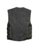 Men's Leather Swat Style Motorcycle Vest