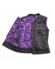 Women's Club Style Motorcycle Leather Vest