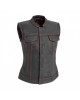 Women's Club Style Motorcycle Leather Vest