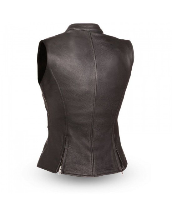 Women's Motorcycle Leather Vest