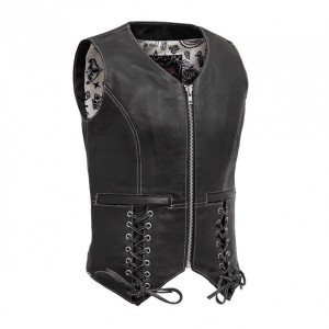 Love Lace - Women's Motorcycle Leather Vest