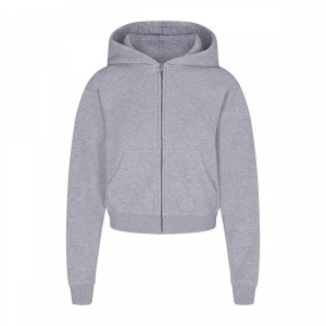 COTTON FLEECE ZIP UP HOODIE