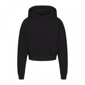 COTTON FLEECE ZIP UP HOODIE