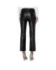 Leather Straight Ankle Pants