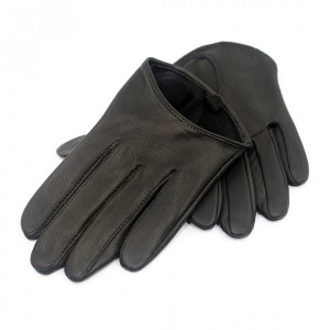 Half Palm leather driving gloves black