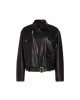 buffalo black Leather biker Jacket