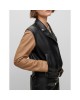 Nappa-Leather Regular-Fit Jacket With Removable Sleeves