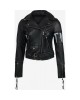 womens printed Water-repellent biker jacket