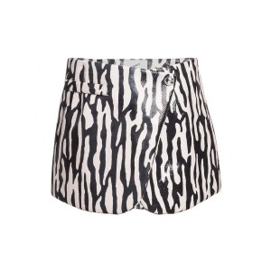  Zebra-Print Faux Leather Miniskirt | Wild & Edgy Fashion