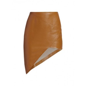  Asymmetric Lambskin Miniskirt - Unconventional Glam