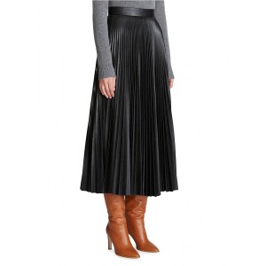  Leather Midi-Skirt