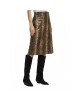  Snake-Embossed Wrap Midi-Skirt - Striking Style