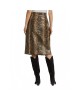  Snake-Embossed Wrap Midi-Skirt - Striking Style