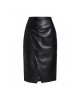 Gathered Vegan Leather Skirt - Ethical Elegance