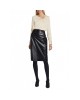 Gathered Vegan Leather Skirt - Ethical Elegance