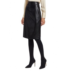 Gathered Vegan Leather Skirt - Ethical Elegance