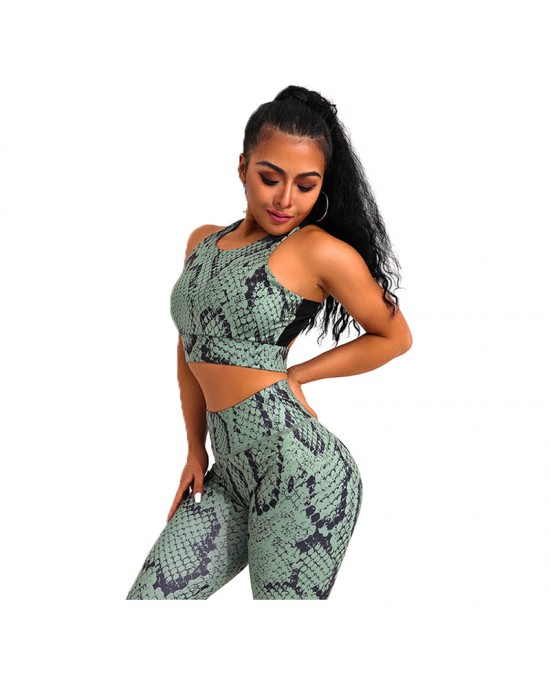 Women Color Print Yoga Set